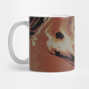 red and black marble Mug